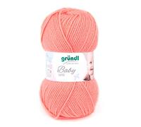 Gründl Baby uni Strickgarn (OEKO-TEX zertifizierte Baby Wolle, strapazierfähig und pflegeleicht, 70% Polyacryl 30% Polyamid, 50 g / 150 m, Nadelstärke: 3,5-4,5, 1 x 50 g), Apricot