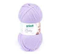 Gründl Strickgarn Baby uni – OEKO-TEX, 70% Polyacryl/30% Polyamid, 50 g (Flieder)