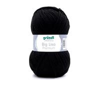 Gründl Big Lisa Premium Häkelgarn 1 Knäuel 250 g, Schwarz