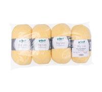 Gründl Big Lisa Premium Strick- & Häkelgarn (pflegeleichtes Garn aus 100% Polyacryl, 250 g/ 665 m, Nadelstärke: 3,5-4,5, 4 Knäuel á 250 g), Pastellgelb