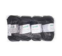 Gründl Big Lisa Premium Strick- & Häkelgarn (pflegeleichtes Garn aus 100% Polyacryl, 250 g/ 665 m, Nadelstärke: 3,5-4,5, 4 Knäuel á 250 g), Schwarz