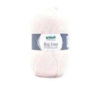 Gründl Big Lisa Premium (Strick- & Häkelgarn mit wollartigem Charakter aus 100% Polyacryl, 250 g / 665 m, Nadelstärke: 3,5-4,5, 1 x 250 g), creme