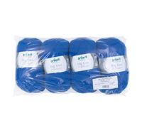 Gründl Big Lisa Premium Strick- & Häkelgarn (pflegeleichtes Garn aus 100% Polyacryl, 250 g/ 665 m, Nadelstärke: 3,5-4,5, 4 Knäuel á 250 g), Royalblau