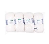 Gründl Big Lisa Premium Strick- & Häkelgarn (pflegeleichtes Garn aus 100% Polyacryl, 250 g/ 665 m, Nadelstärke: 3,5-4,5, 4 Knäuel á 250 g), Creme