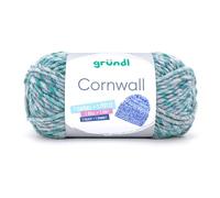 Gründl Cornwall Wolle mit Strickanleitung für Mütze, 80% Polyacryl, 20% Wolle, 145 m/150 g, Nadelstärke 8-9 mm (05)