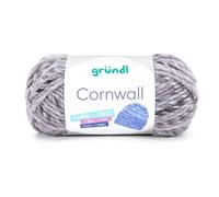 Gründl Cornwall Wolle mit Strickanleitung für Mütze, 80% Polyacryl, 20% Wolle, 145 m/150 g, Nadelstärke 8-9 mm (04)