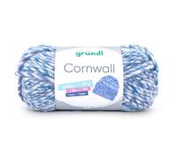 Gründl Cornwall Wolle mit Strickanleitung für Mütze, 80% Polyacryl, 20% Wolle, 145 m/150 g, Nadelstärke 8-9 mm (03)