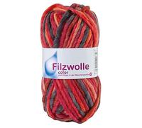 Gründl Filzvlies Garn, Wolle, 50 g, Kirsche 21