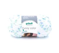 Gründl Funny color (Samtartiges Chenille Strick- & Häkelgarn aus 100 % Polyester, 100 g / 120 m, Nadelstärke: 5 - 6, 1 x 100 g), Blue-green colour
