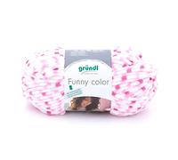 Gründl Funny color (Samtartiges Chenille Strick- & Häkelgarn aus 100 % Polyester, 100 g / 120 m, Nadelstärke: 5 - 6, 1 x 100 g), Fuchsia pink colour