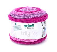 Gründl Lolly Pop Häkel- und Strickgarn (Wollähnliches und waschbares Universalgarn 100% Polyacryl, 150 g / 240 m, Nadelstärke: 5-6, 150 g), Raspberry Swirl