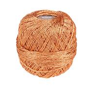 gründl Häkelgarn Glitter 25g 110m Nadelstärke 2,5-3,0 Winter Schonwaschgang 40°C 90% Viskose 10% Polyester Ideal für Stricken Häkeln Glitzerndes Garn für kreative Projekte Kupfer