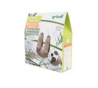 Gründl Häkelset Faultier Fred 14 cm 6-teiliges Set aus 100% Baumwolle waschbar bei 30°C ideal für kreative Handarbeiten