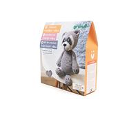 Gründl Häkelset Waschbär Wilma 15 cm 6-teiliges Set aus 100% Baumwolle waschbar bis 30°C ideal zum Häkeln und Basteln