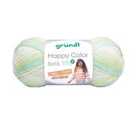 Gründl Happy Color Batik, 100% Polyacryl, Strick- u. Häkelgarn, 100g/250 m LL,empf. NS 4-5 mm, Anti Pilling ((08 weiß-pastellblau-hellgrün-blassgelb)