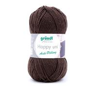 Gründl Happy uni 100% Polyacryl 1 x 100 g, Schokobraun