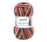 Gründl Hot Socks Color, Sockenwolle mit Farbverlauf, Strumpfwolle 4-fach, 4-fädig, Sockengarn, 50g | 75% Wolle, 25% Polyamid (417)