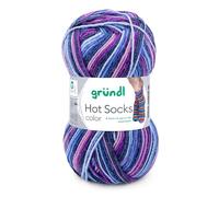Gründl Hot Socks Color, Sockenwolle mit Farbverlauf, Strumpfwolle 4-fach, 4-fädig, Sockengarn, 50g | 75% Wolle, 25% Polyamid (406)