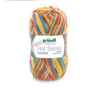 Gründl Hot Socks Lazise,6-fach Sockenwolle,75% Schurwolle/25% Polyamid, 150 g Knäuel, zum Stricken und Häkeln, (Farbe: 4)