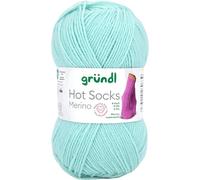 Gründl Sockenwolle Hot Socks Merino – 4‑fädig, 50 g/200 m, 75% Merino (superwash), 25% Polyamid – 05 mint