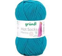 Gründl Sockenwolle Hot Socks Merino – 4-fädig, 50 g/200 m, 75% Merino (superwash), Petrol (20)