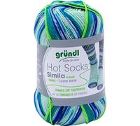 gründl Hot Socks Simila Sockenwolle 4-fädig 100g 400m Nadelstärke 2,5-3,0 Ökotex 100 zertifiziert Schonwaschgang 40°C 75% Schurwolle 25% Polyamid Ganzjährig für Pullover und Socken Farbe 305