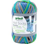 gründl Hot Socks Simila Sockenwolle 4-fädig 100g 400m Nadelstärke 2,5-3,0 Ökotex 100 zertifiziert Schonwaschgang 40°C 75% Schurwolle 25% Polyamid Ganzjährig für Pullover und Socken Farbe 301