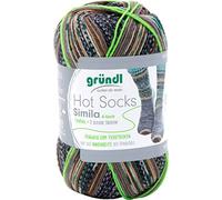 gründl Hot Socks Simila Sockenwolle 4-fädig 100g 400m Nadelstärke 2,5-3,0 Ökotex 100 zertifiziert Schonwaschgang 40°C 75% Schurwolle 25% Polyamid Ganzjährig für Pullover und Socken Farbe 302