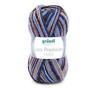 Gründl »Wolle Lisa Premium Color« Häkelwolle, 50 g, 133 m, Braun/Beige/Blau