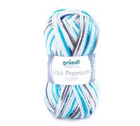 Gründl Wolle Lisa Premium color 50 g ozean-mint-grau-color - [0663608669]