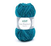 Gründl Lisa Premium Jeans Strick- & Häkelgarn (weicher und wollartiger Charakter, pflegeleichtes waschbares Strickgarn aus 100% Polyacryl, 50 g/133 m, Nadelstärke: 3,5-4,5, 1 Knäuel á 50 g)