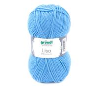 Gründl Lisa Premium Uni Strick- & Häkelgarn 1 Knäuel á 50 g, Mittelblau