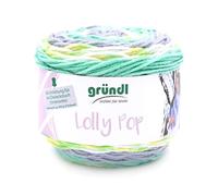 Gründl Lolly Pop Häkel- und Strickgarn (Wollähnliches und waschbares Universalgarn 100 % Polyacryl, Nadelstärke: 5 - 6) 1 x 150g, zitrone-limette-zinn-weiß color