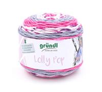 Gründl Lolly Pop Häkel- und Strickgarn (Wollähnliches und waschbares Universalgarn 100% Polyacryl, 150 g / 240 m, Nadelstärke: 5-6, 150 g), granat-fresie-zinn-weiß color
