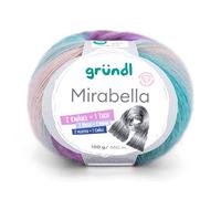 Gründl Mirabella, kuscheliges Wollmischgarn, Farberlauf,100 g / 550 m,80% Polyacryl, 20% Wolle,NS 3,5-4,5 mm (03)