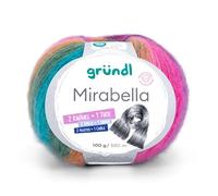 Gründl Mirabella, kuscheliges Wollmischgarn, Farberlauf,100 g / 550 m,80% Polyacryl, 20% Wolle,NS 3,5-4,5 mm (04)