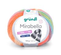 Gründl Mirabella, kuscheliges Wollmischgarn, Farberlauf,100 g / 550 m,80% Polyacryl, 20% Wolle,NS 3,5-4,5 mm (05)