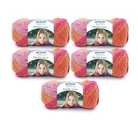 Gründl Pacific Lace (Farbverlaufsgarn mit wollartigem Charakter aus 80% Polyacryl, 10% Wolle, 10% Alpaka, 100 g / 550 m, Nadelstärke: 2,5 mm - 3 mm, 5 x 100 g), hibiscus