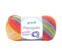 Gründl Papagallo 100 g, Wolle für Stricken und Häkeln, buntes Garn, weiche Qualität, 100% Polyacryl, DIY Projekte, Schals, Mützen, Socken, Kinderkleidung Farbe 02