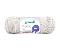 Gründl Piuma uni Wolle zum Stricken und Häkeln - Leichtes Baumwollgarn, 61% Baumwolle, 39% Polyacryl, 100 g / 200 m, Nadelstärke 5,0 - 6,0 mm, OEKO-TEX, Creme
