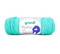 Gründl Piuma uni Wolle zum Stricken und Häkeln - Leichtes Baumwollgarn, 61% Baumwolle, 39% Polyacryl, 100 g / 200 m, Nadelstärke 5,0 - 6,0 mm, OEKO-TEX, Mint
