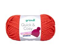 Gründl Quick und Cosy 150 g, Wolle für Stricken und Häkeln, voluminöses Garn, weich und warm, DIY Projekte, Schals, Mützen, Decken, Pullover, Accessoires Farbe 07