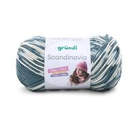Gründl Scandinavia, Norwegermuster direkt aus dem Knäuel, 100g/165 m,70% Polyacryl/30% Wolle,NS 4-5 (07 blau-lichtgrau-natur)
