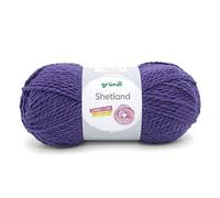 Gründl Shetland Wolle (modisches und weiches Strickgarn aus 80% Polyacryl und 20% Wolle, 100 g / 170 m, Nadelstärke: 7-8, 1 x 100 g), lila