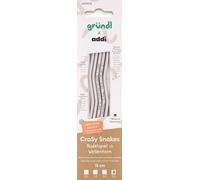 Gründl Wolle - addi CraSy Snakes - ergonomisches Nadelspiel in Wellenform mit lebenslanger Garantie - Stricknadeln für Socken stricken - Strumpfstricknadeln - 100% Aluminium - 15 cm - 3,50 mm