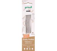 Gründl Wolle - addi CraSy Snakes - ergonomisches Nadelspiel in Wellenform mit lebenslanger Garantie - Stricknadeln für Socken stricken - Strumpfstricknadeln - 100% Aluminium - 15 cm - 3,00 mm