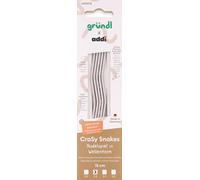 Gründl Wolle - addi CraSy Snakes - ergonomisches Nadelspiel in Wellenform mit lebenslanger Garantie - Stricknadeln für Socken stricken - Strumpfstricknadeln - 100% Aluminium - 15 cm - 2,50 mm
