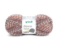 Gründl Wolle Alpaca Twist - Dicke Wolle mit Alpaka zum Stricken und Häkeln - Weich und hautfreundlich - 80% Polyacryl, 20% Alpaka - 1 Knäuel 100 g / 170 m - Nadelstärke 6-7 - petrol-dunkelbraun