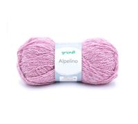 Gründl Wolle Alpelino - Dicke Wolle mit Alpaka zum Stricken und Häkeln - Strickgarn - Weich und hautfreundlich - 80% Polyacryl, 20% Alpaka - 1 Knäuel 100 g / 200 m - Nadelstärke 6-7 - rosa