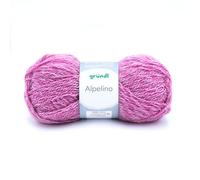 Gründl Wolle Alpelino - Dicke Wolle mit Alpaka zum Stricken und Häkeln - Strickgarn - Weich und hautfreundlich - 80% Polyacryl, 20% Alpaka - 1 Knäuel 100 g / 200 m - Nadelstärke 6-7 - cyclam